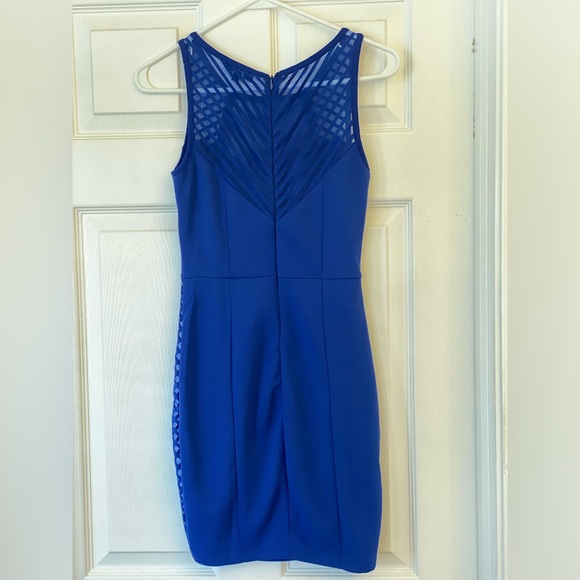 Alt B Little Blue Mesh Dress - Picture 3 of 6